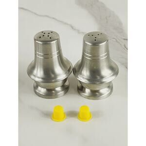 Conn House Pewter Salt & Pepper Shaker w/ Yellow Stopper 2 3/4" Dinnerware